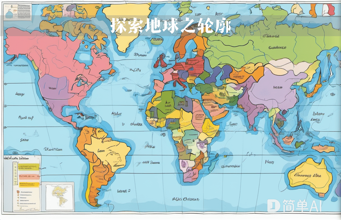 世界地图经纬度简笔画图片