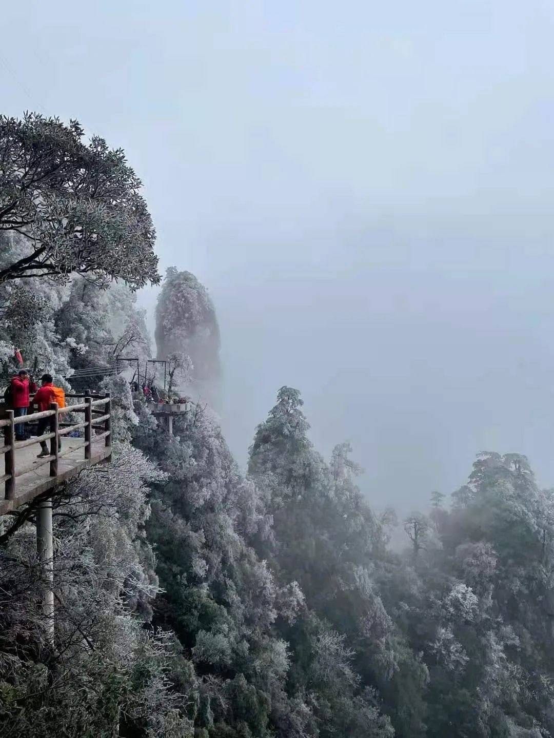 莽山五指峰雪景图片