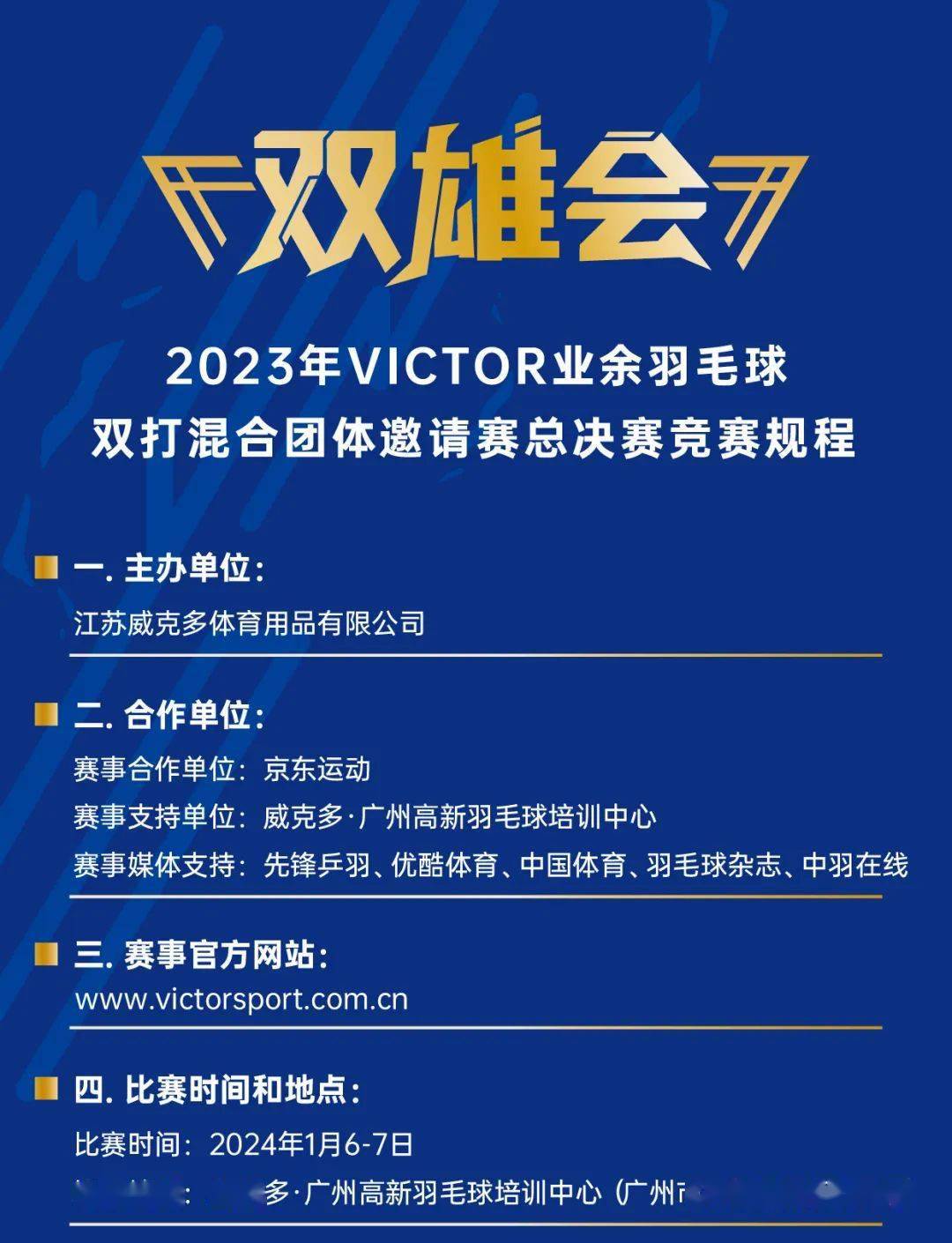 2023 双雄会丨2023年victor双雄总决赛名单公示_比赛_规程_广州