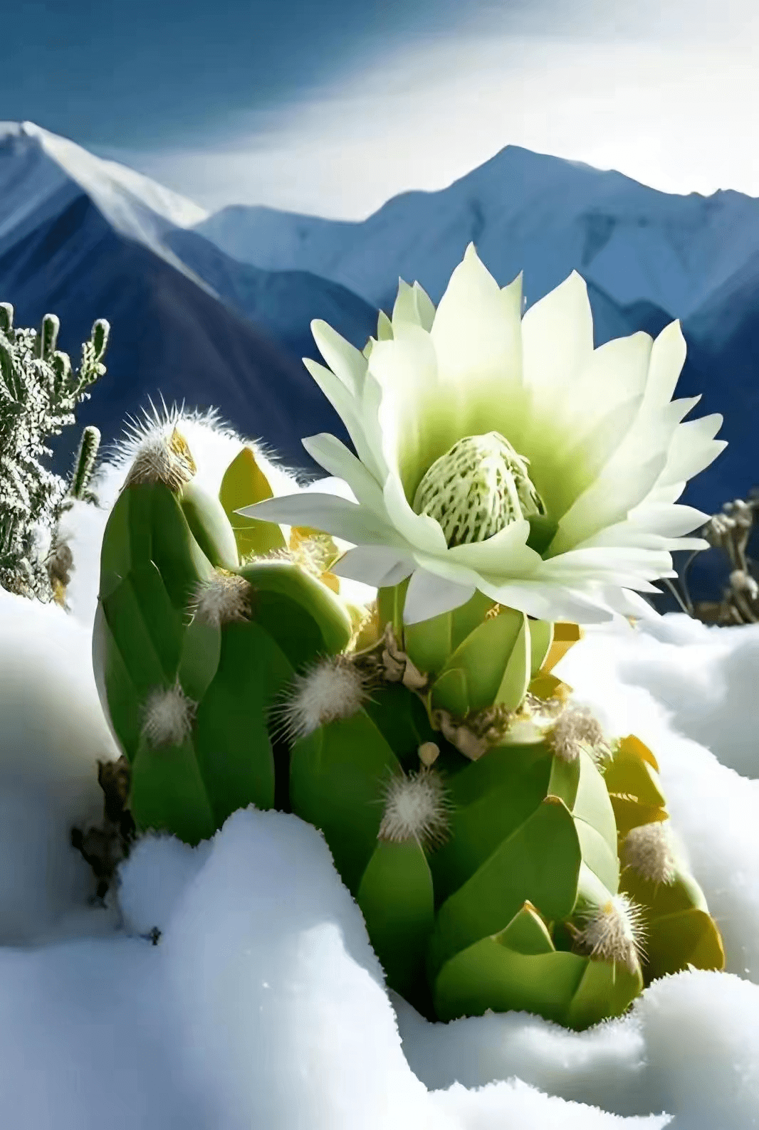 难得一见的天山雪莲花