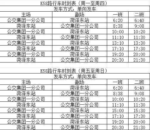 菏泽一路公交车路线图图片