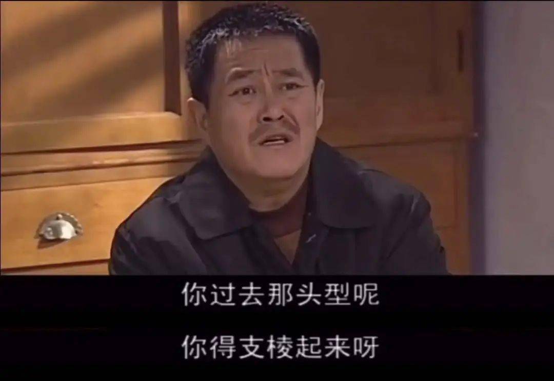 00年代它是《马大帅》里的经典台词,是:你过去内头型呢,你得支棱起来