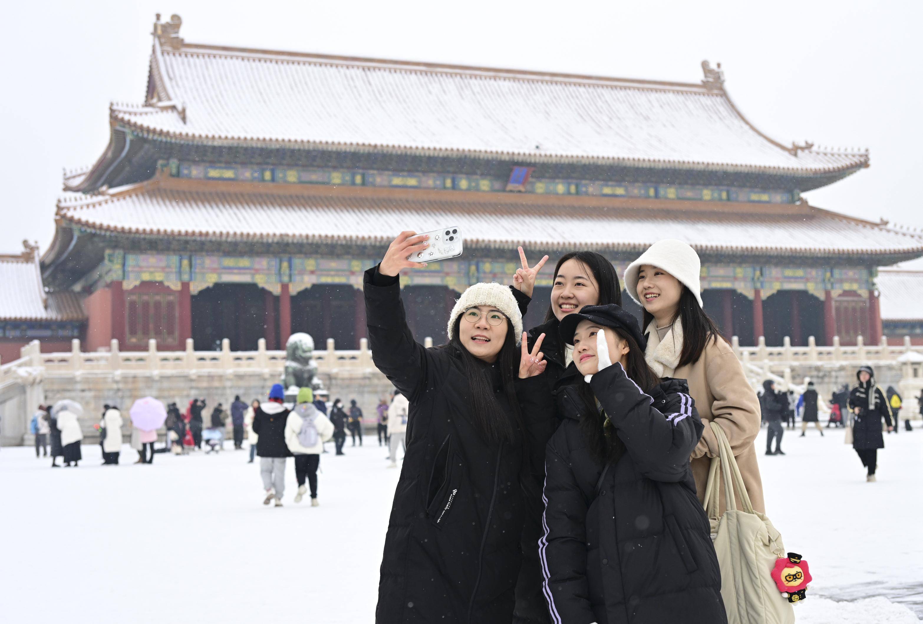 社会 故宫赏雪