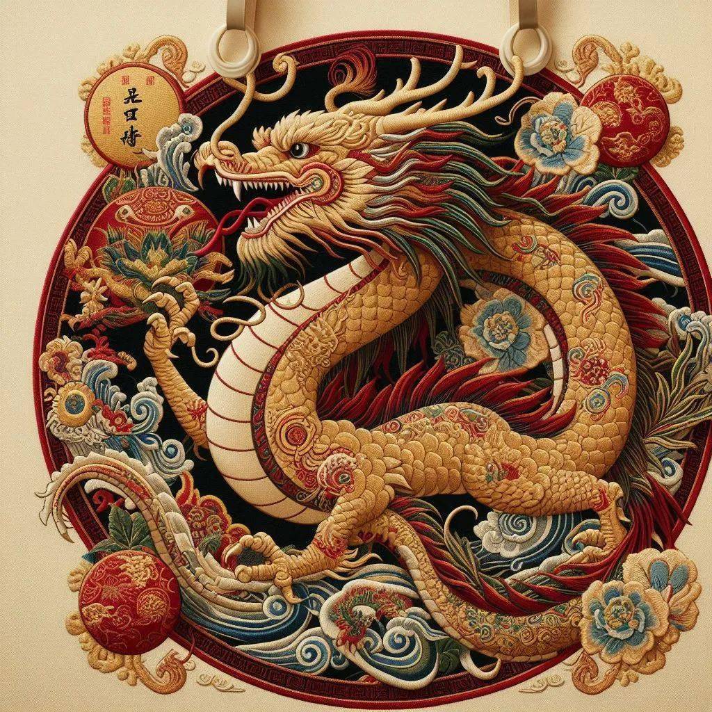 2024年龙年春节生肖龙图案参考2(ai生成设计)