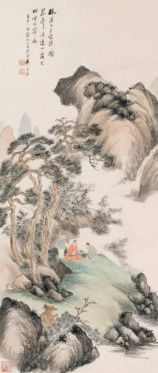 历代名家画松山水画图卷(超多图)_图片_松菊图_黄山寿