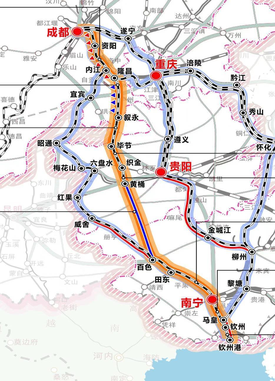 起自四川省瀘州市敘永北站,向南經宜賓市興文縣,雲南省昭通市威信縣