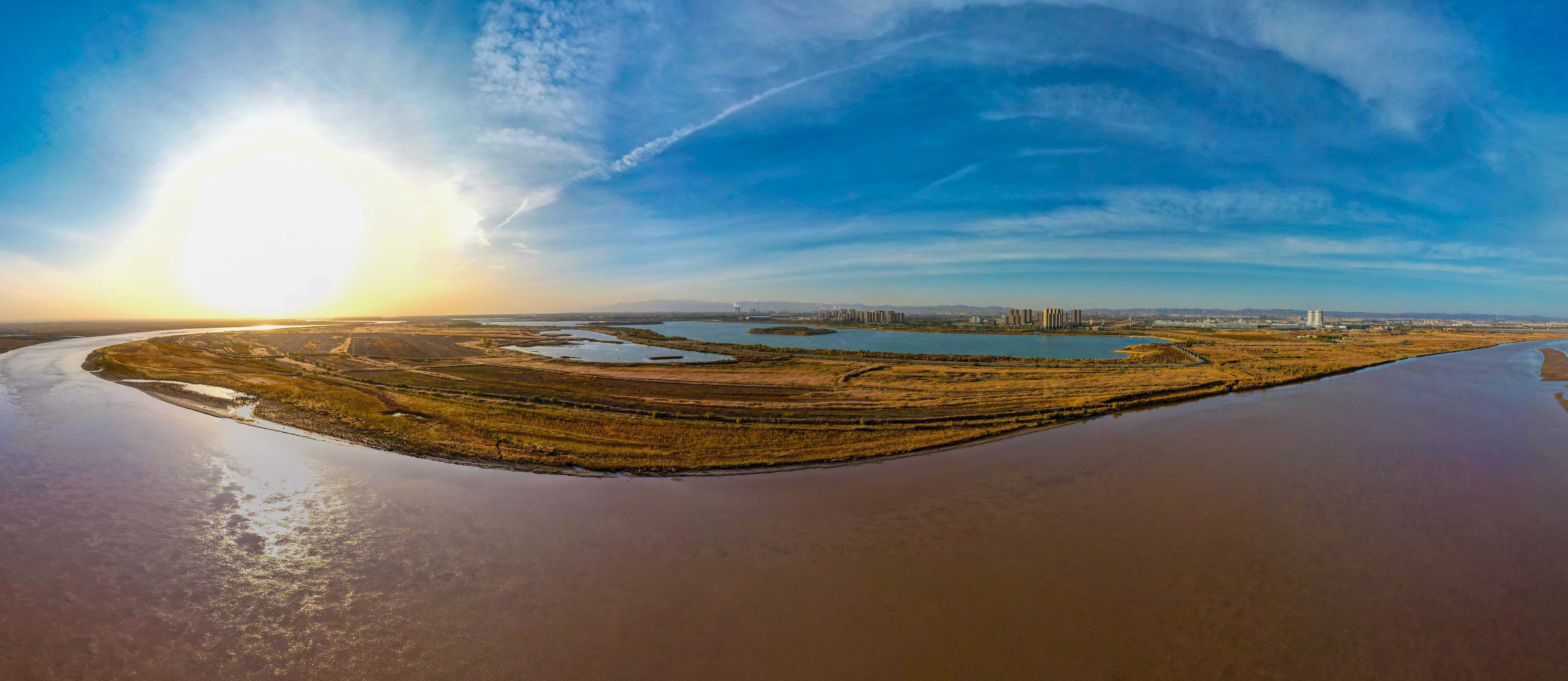 包头黄河湿地公园图片