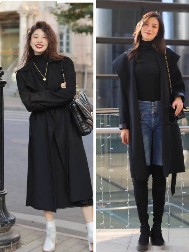 "大衣 裙子"的打开方式:学上海女生这样搭,洋气时髦有气质_裙摆_整体