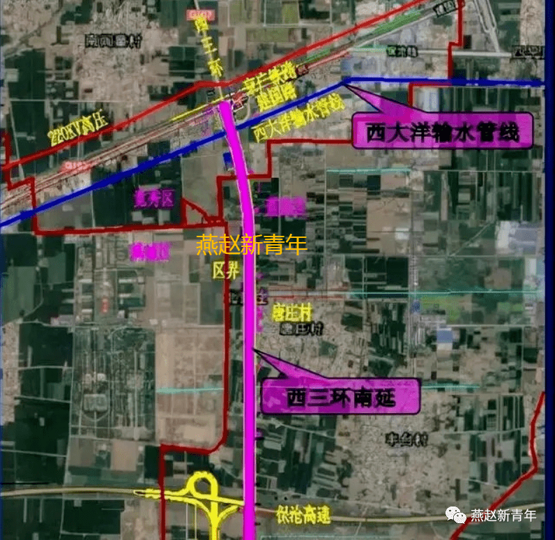 据了解:保定市南三环规划全长约27.