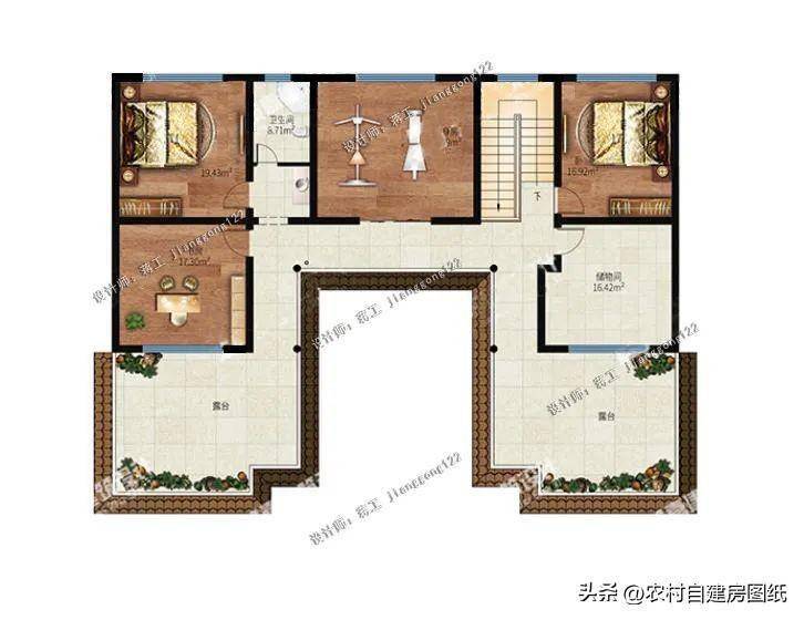 3款新中式三合院,低调不失高雅,农村四代都不用愁_别墅_传统_元素