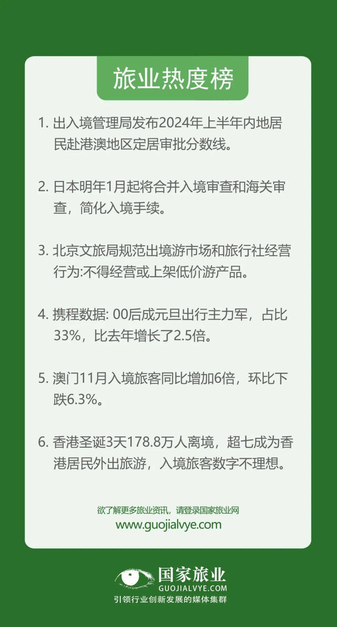 日本簡化入境手續;文旅局:旅行社不得商家低價出境遊產品;內地居民赴