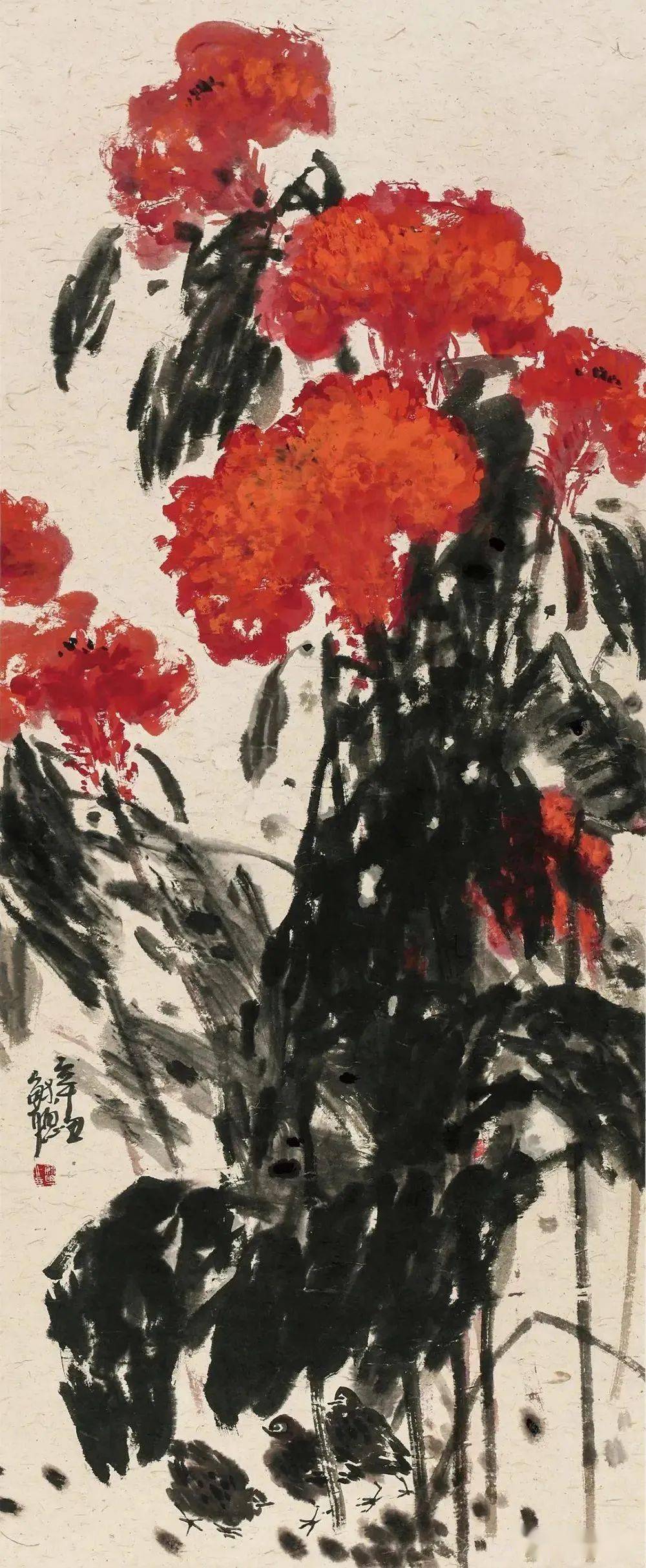 谭老师为你介绍庄毓聪大写意花鸟画作品